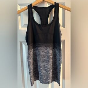 Lululemon Womens Swiftly Black and Gray Tank Top